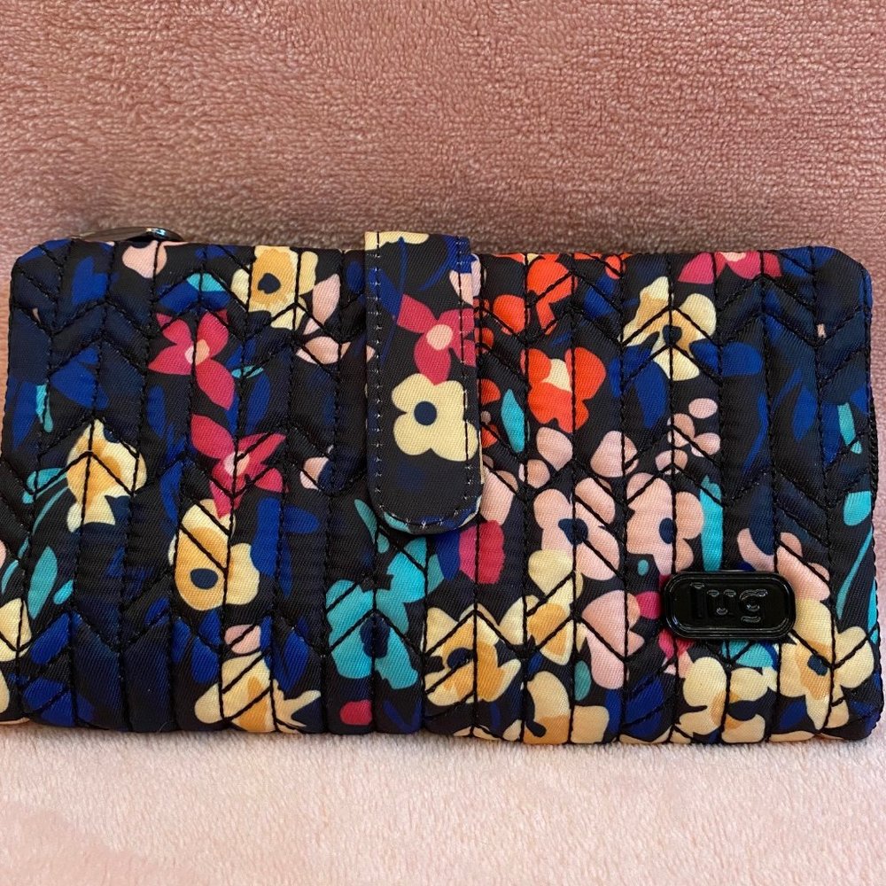 Lug Tram wallet in Wildflower Black - nwot